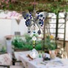 Persofine Window Hanging Suncatcher with Crystal,blue butterfly Garden Hanging Rainbow