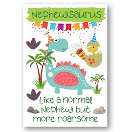 Second Ave Children's Nephewsaurus Dinosaur Nephew Happy Birthday Card