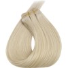 Full Shine Weft Hair Extensions Human Hair Platinum Blonde 24