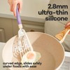 Cosamtec Silicone Fish Spatula Flexible Curved Edge Slotted Turner for