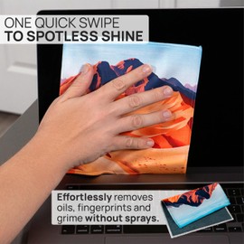 Quick Cloth Microfiber Glasses Cleaning Cloths – 8x8, Desert, 1 Pack with Case | Double-Sided Lens Cleaner for Eyeglasses, Camera, Screens & Glass | Reusable Microfiber Glass Polishing Cloths