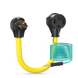 ACKING Dryer Adapter 4 Prong to 3 Prong, 4P Newer Dryer to 3P Older House, Dryer Convert Cord NEMA 10-30P Plug to 14-30R Receptacle, 220V 30 Amp 10 AWG STW with Safety Ground Wire, ETL Listed