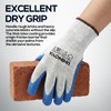 UNINOVA Work Gloves, Crinkle Rubber Latex Palm Coating, Safety Work