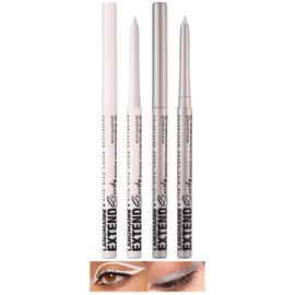 LANGMANNI 2Pcs Metal Colorful Eyeliner Pencil Set - Matte & Shimmer Eye Makeup,Smooth Use Long-Lasting & Waterproof Eyeliner Set(#01+02)