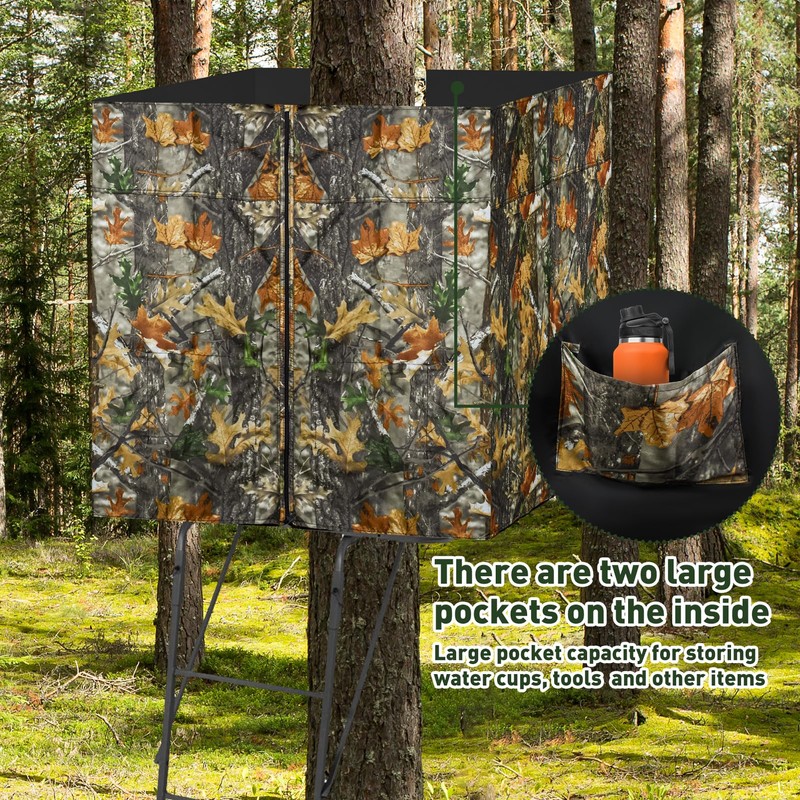 Four-Sided Hunting Tree Stand Blinds Kit, 142" x 35" Large