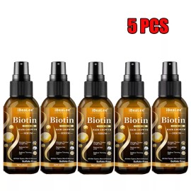 Unbranded Biotin Hair Growth Spray Anti Hair Loss Fast Regrowth Scalp Treatment Serum US - 5 PCS