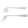 Ipetboom Stainless Steel Curved Angled Spoon and Fork Set, Adaptive