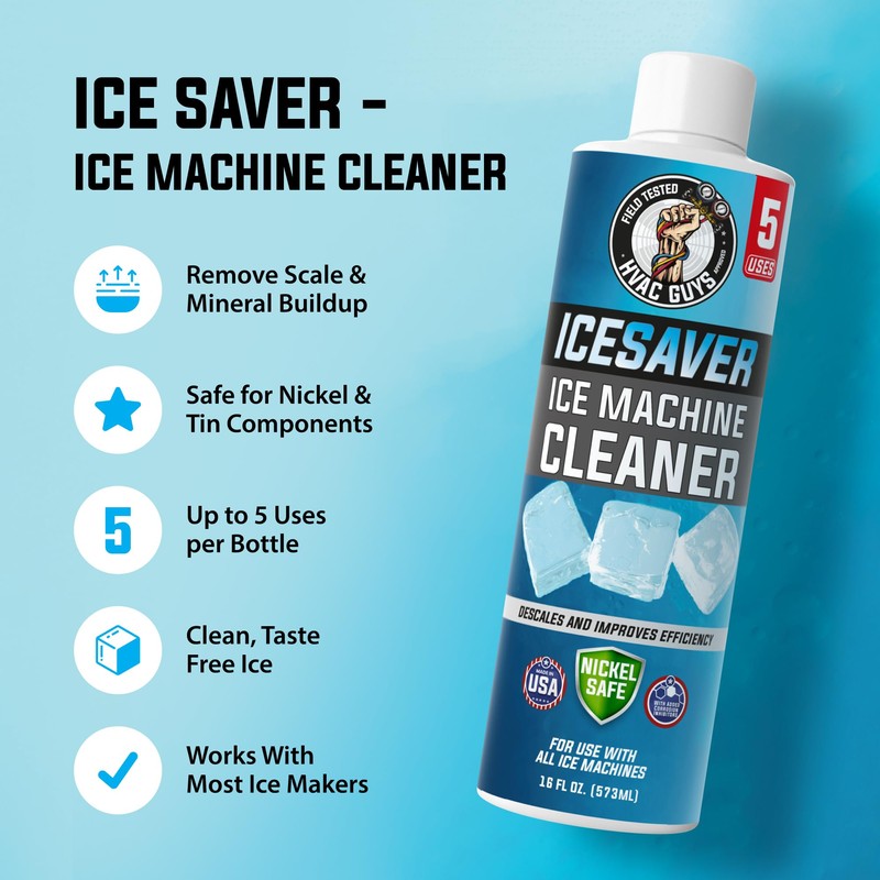 HVAC Guys Ice Machine Cleaner and Descaler 16oz (5 Uses)