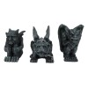Chained Gothic Stoic Gargoyles Chimera Guardian Figurines Miniature Set 3"Tall