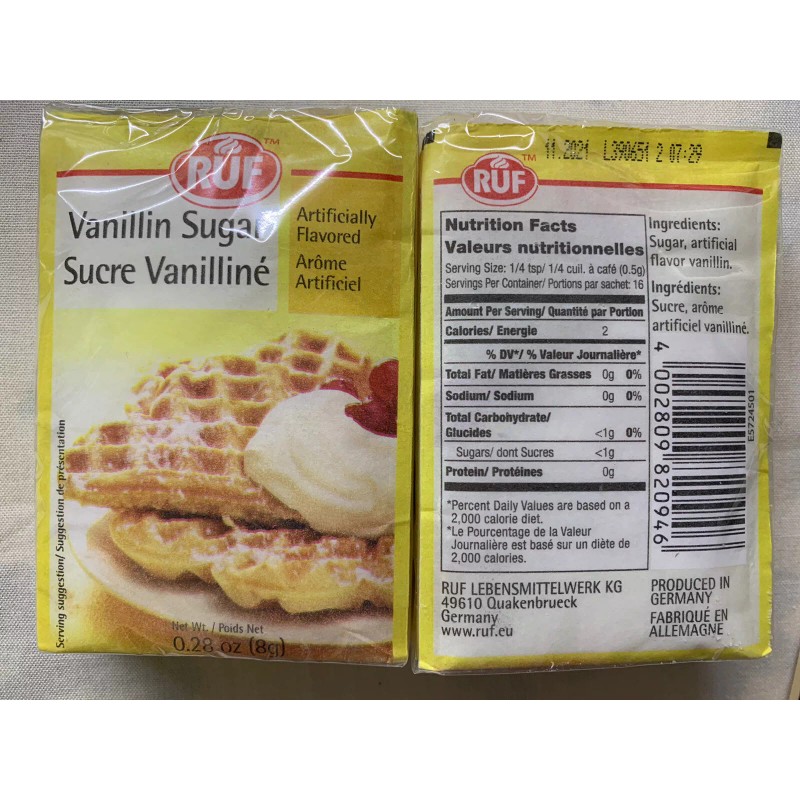 RUF Vanillin Sugar By RUF (Ready-to Use Food)- 0.28oz(8g) x