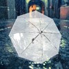 Portable Fashionable Transparent Automatic Three Folds Folding Rain Umbrella for