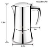 FOSKU Stovetop Espresso Maker, Stainless Steel Moka Pot, Italian Style