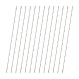 FSSTUD 50 Pcs 117 mm Blank Beadable Pen Bars Metal Beaded Bars Stainless Steel Beaded Bar Rods DIY Beadable Pen Extenders Craft Bead Pens Accessories for Extension Repair