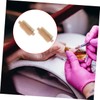 Baluue 4pcs Double Sided Nail Brush Wooden Manicure Brush for