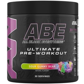 Applied Nutrition Applied Nutrition Bundle ABE Pre Workout 375g + 700ml Protein Shaker | All Black Everything Pre Workout Powder, Energy & Physical Performance with Creatine, Beta Alanine (Sour Gummy Bear)