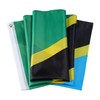 DANF Tanzania Flag 3x5 Ft Thick Polyester, Fade Resistant, Brass