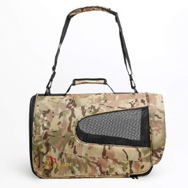 Pawer 18” x 11”x 11” Soft-Sided Foldable Airline Approved Pet Carrier for Cat, Puppy and Small Dog, Washable 600D Oxford Fabric, with Handle and Strap for Carry, Multiple Colors Available