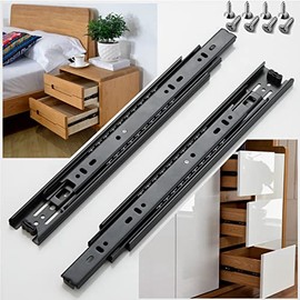 BAIDICE Drawer Slides Cabinet Drawer Slides Full Extension Heavy Duty Slides Ball Bearing Side Mounted Load Capacity 110lb (10)…