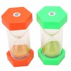2Pcs Sand Timer 20 Minutes Hexagonal Shape Durable Plastic Widely