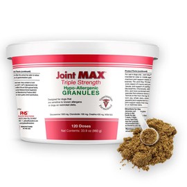 Joint MAX Triple Strength HA Granules for Dogs, Glucosamine, Chondroitin, Creatine, MSM and Antioxidants - Hip and Joint Support Supplement, 120 Doses