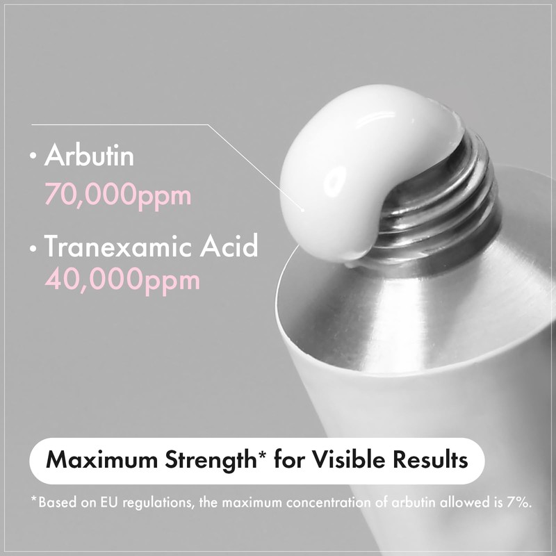 TOSOWOONG Arbutin 7% + Tranexamic Acid 4% Cream, 70,000ppm Arbutin,