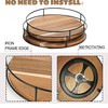 Organizer - Non-Skid Wood Turntable Organizer for Cabinet, Pantry, Kitchen
