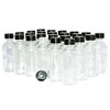 (24 Pack) 2 oz. Clear Boston Round with Black Poly Cone Cap