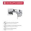 Gedotec Caravan Hinge CH 600 Flap Hinge with Soft-Close Damping
