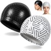 2 Gorra Natacion de pu para Adultos, Gorro Nadar de