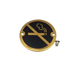 Bary No Smoking Sign Polished Brass