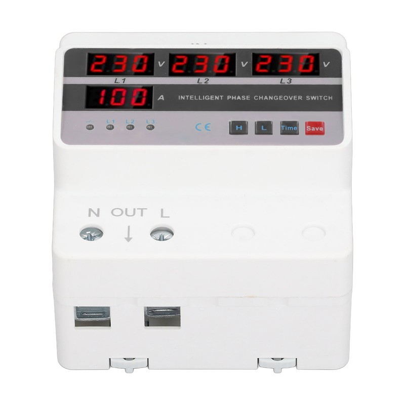 3 Phase Voltage Transfer Switch DIN Rail Mounted Electrical Selector