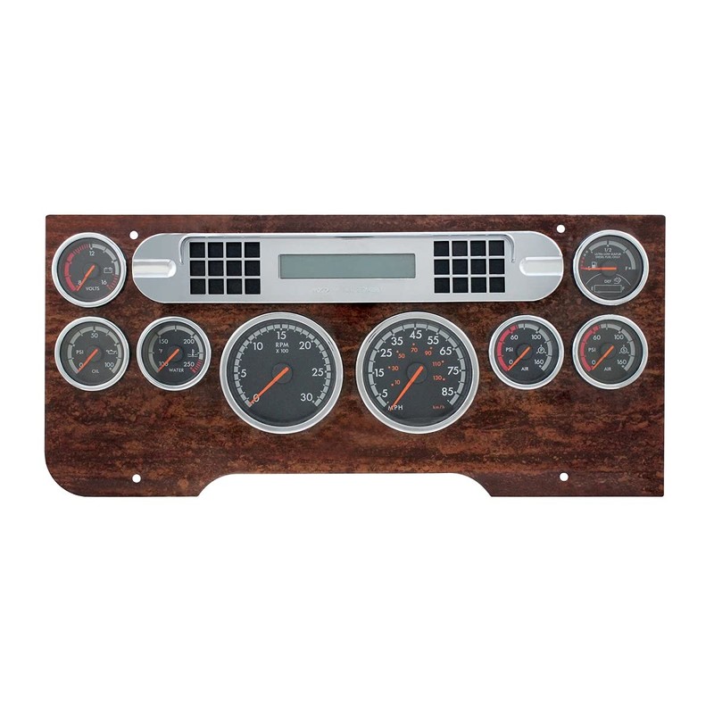 C2W Freightliner Cascadia 2007-18 Chrome Plastic Center Dash Warning Light