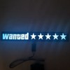 Windshield Electric Wanted Car LED White Light Up Window Stickers