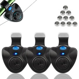 Coolnice Empfind SAME Angel with LED light indicator Electronic Bite Alarm Swinger Vibration At The Rod Fishing Summer Fischer Fishing Equipment Unit, black