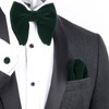 Alizeal Mens Pre-Tied Velvet Oversized Bow Tie, Hanky and Cufflinks