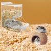 Andiker Automatic Hamster Feeder, 300ML Acrylic Automatic Feeding Hamster Cage
