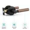 YAGU Wooden Round Passage Lever Door Handle Non-Locking Lever Set
