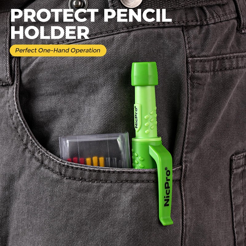 Nicpro CP3000 Carpenter Pencil with Sharpener, 2.8 mm Mechanical Pencils