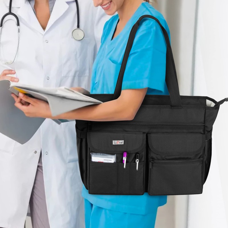 LoDrid Visit Nursing Bag Nurse Medical Bag Large Capacity A4
