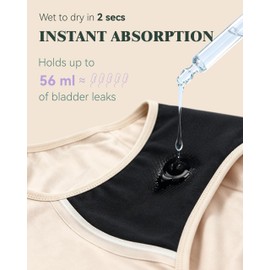 Leakproof Incontinence Underwear,56MLHigh Waist Bladder Control Panties,3Pc