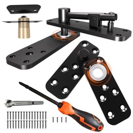 Awvob Hidden Door Hinge with Dual Bearing Design - Rotating Silent Invisible Door Hinge Kit for Heavy Duty Secret Door, Perfect for DIY Carpenters & Door Bookcase 580lbs Load-Bearing