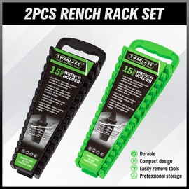 SWANLAKE Wrench Organizer Set, 30-Piece Wrench Holder Set Includes Metric & SAE Wrench (30PCS Wrench Holder)