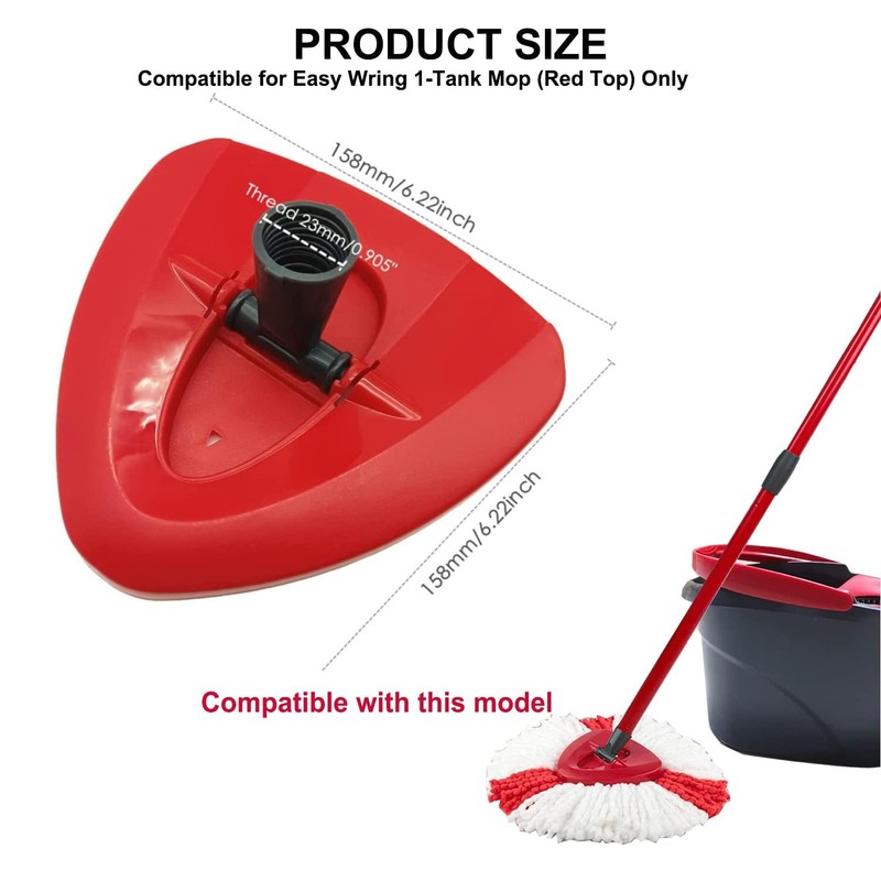 6Pcs Spin Mop Replacement Heads Compatible with Vileda O-Cedar, Easy