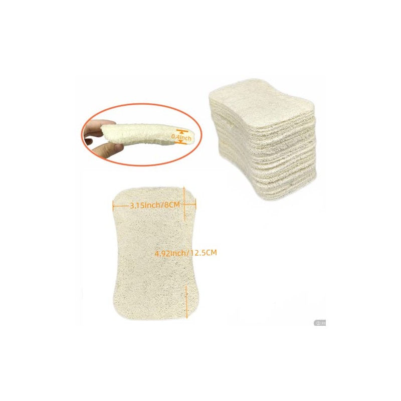 Esponjas naturales de lufa, esponjas de lufa naturales multiusos para