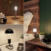 ledscom.de Retro Table Lamp, Switch, Black, 1x E27 Max. 60