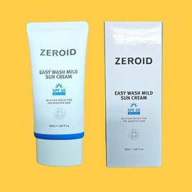 [Zeroid] Easy Wash Mild Sun Cream SPF30PA++++ 50ml, 1 piece / [제로이드] 이지 워시 마일드 선크림 SPF30PA++++ 50ml, 1개