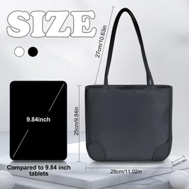 WisePoint Tote Handbag, Oxford Cloth Shoulder Bag Tote Bags for Women, Stylish Ladies Handbags Multiple Pockets Tote Bag with Compartments for Working, Travelling, Shopping (white)