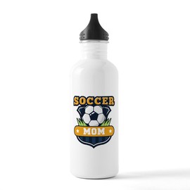 CafePress Soccer Mom Sports Water Bottle 1.0L (34 oz) Stainless Steel Water Bottle