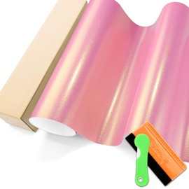 1FTx5FT Galaxy Dust Matte Light Pink Gold Chameleon Metallic Color Shift Color Change Vinyl Wrap Auto Car Sticker Decal Film Sheet Bubble Free Air Release Technology with Tool Set
