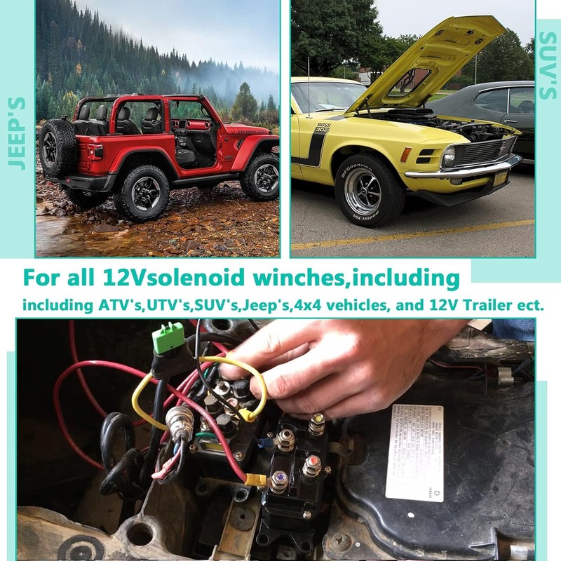 ovsor 12V 250A Well-Made Winch Solenoid Relay Contactor Thumb Truck